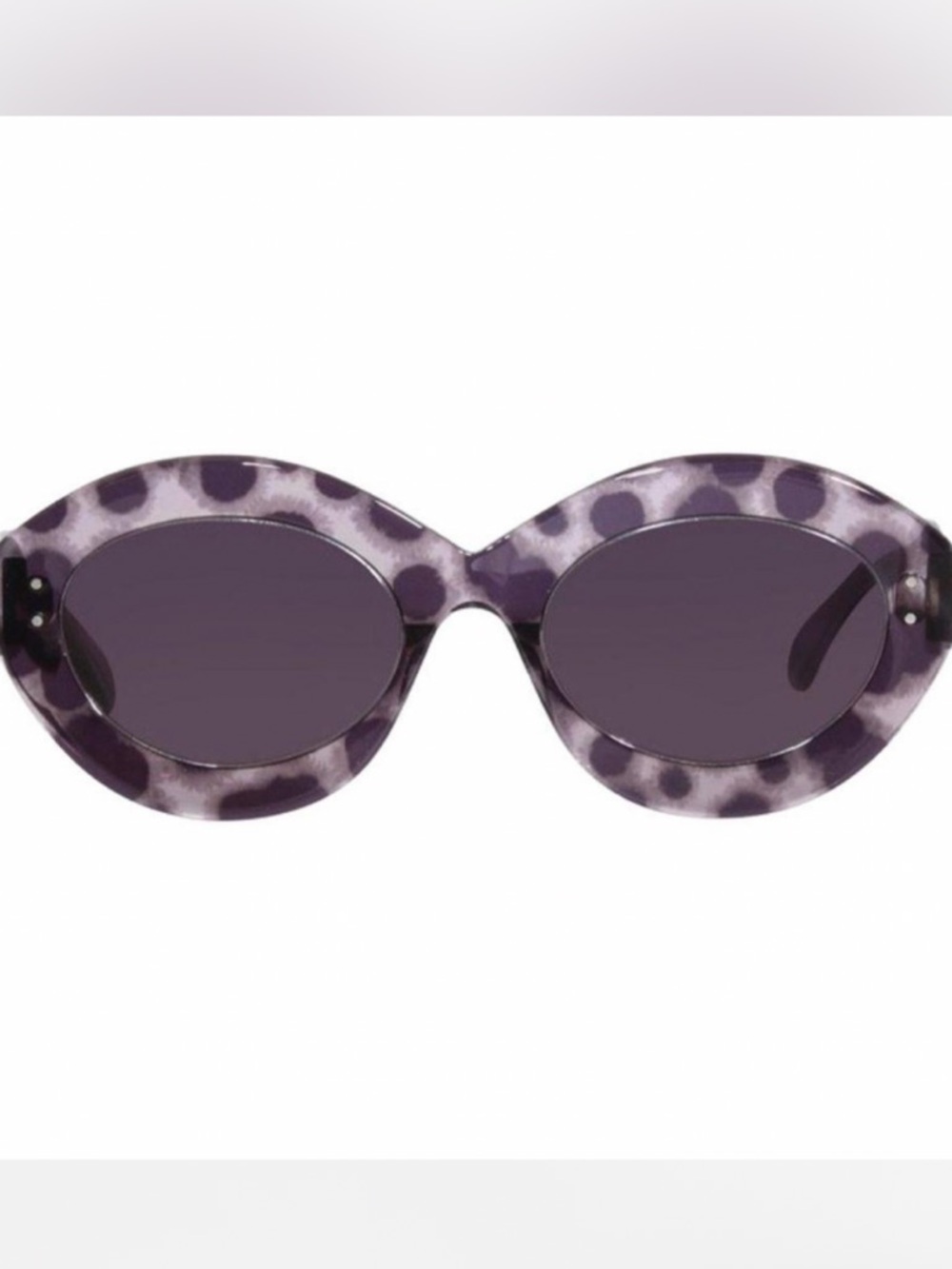 Alaïa Azzedine Leopard Print Oval Sunglasses